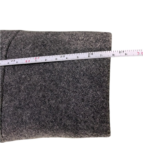 French Connection Women’s Gray Frill Collar Wool Blend Military Style Jacket 10 - Picture 10 of 12